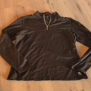 Men's Black Quarter-Zip Sweater
